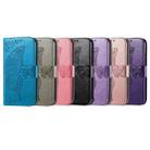 For OnePlus Nord 2T Butterfly Love Flower Embossed Horizontal Flip Leather Phone Case(Blue) - 5