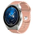 For Huawei Watch GT3 Pro 46mm 22mm Corrugated Silicone Watch Band(Sand Pink) - 1