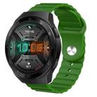 For Huawei Watch GT 2E 22mm Corrugated Silicone Watch Band(Green) - 1