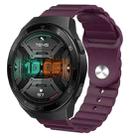 For Huawei Watch GT 2E 22mm Corrugated Silicone Watch Band(Purple) - 1