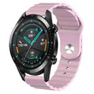 For Huawei GT2 46mm 22mm Corrugated Silicone Watch Band(Pink) - 1