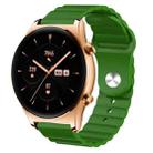 For Honor Watch GS 3 22mm Corrugated Silicone Watch Band(Green) - 1