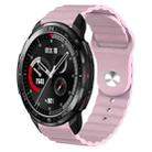 For Honor Watch GS Pro 22mm Corrugated Silicone Watch Band(Pink) - 1