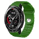 For Honor Watch GS Pro 22mm Corrugated Silicone Watch Band(Green) - 1