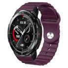 For Honor Watch GS Pro 22mm Corrugated Silicone Watch Band(Purple) - 1