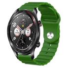 For Honor Watch Dream 22mm Corrugated Silicone Watch Band(Green) - 1