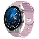 For Huawei Watch GT3 Pro 43mm 20mm Corrugated Silicone Watch Band(Pink) - 1