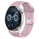 For Huawei Watch GT3 42mm 20mm Corrugated Silicone Watch Band(Pink) - 1