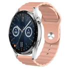 For Huawei Watch GT3 42mm 20mm Corrugated Silicone Watch Band(Sand Pink) - 1