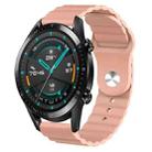 For Huawei Watch GT2 42mm 20mm Corrugated Silicone Watch Band(Sand Pink) - 1