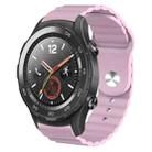 For Huawei Watch 2 20mm Corrugated Silicone Watch Band(Pink) - 1