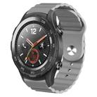 For Huawei Watch 2 20mm Corrugated Silicone Watch Band(Grey) - 1