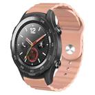 For Huawei Watch 2 20mm Corrugated Silicone Watch Band(Sand Pink) - 1