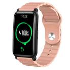 For Honor Watch ES 20mm Corrugated Silicone Watch Band(Sand Pink) - 1