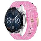 For Huawei Watch GT3 46mm 22mm Nylon Woven Watch Band(Pink) - 1