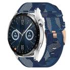 For Huawei Watch GT3 46mm 22mm Nylon Woven Watch Band(Blue) - 1