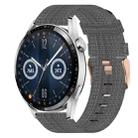 For Huawei Watch GT3 46mm 22mm Nylon Woven Watch Band(Dark Grey) - 1