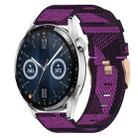 For Huawei Watch GT3 46mm 22mm Nylon Woven Watch Band(Purple) - 1