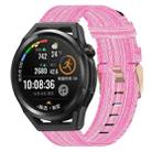 For Huawei Watch GT Runner 22mm Nylon Woven Watch Band(Pink) - 1