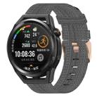 For Huawei Watch GT Runner 22mm Nylon Woven Watch Band(Dark Grey) - 1