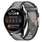 For Huawei Watch 3 22mm Nylon Woven Watch Band(Grey) - 1