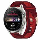 For Huawei Watch 3 Pro 22mm Nylon Woven Watch Band(Red) - 1