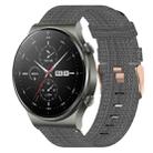 For Huawei GT2 Pro 22mm Nylon Woven Watch Band(Dark Grey) - 1