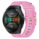 For Huawei Watch GT 2E 22mm Nylon Woven Watch Band(Pink) - 1