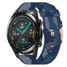 For Huawei GT2 46mm 22mm Nylon Woven Watch Band(Blue) - 1