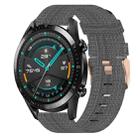 For Huawei GT2 46mm 22mm Nylon Woven Watch Band(Dark Grey) - 1