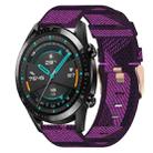 For Huawei GT2 46mm 22mm Nylon Woven Watch Band(Purple) - 1