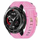 For Honor Watch GS Pro 22mm Nylon Woven Watch Band(Pink) - 1