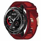 For Honor Watch GS Pro 22mm Nylon Woven Watch Band(Red) - 1