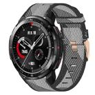 For Honor Watch GS Pro 22mm Nylon Woven Watch Band(Grey) - 1