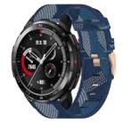 For Honor Watch GS Pro 22mm Nylon Woven Watch Band(Blue) - 1