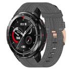 For Honor Watch GS Pro 22mm Nylon Woven Watch Band(Dark Grey) - 1