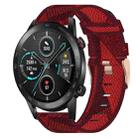 For Honor MagicWatch 2 46mm 22mm Nylon Woven Watch Band(Red) - 1