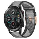 For Honor MagicWatch 2 46mm 22mm Nylon Woven Watch Band(Grey) - 1