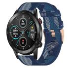 For Honor MagicWatch 2 46mm 22mm Nylon Woven Watch Band(Blue) - 1