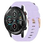 For Honor MagicWatch 2 46mm 22mm Nylon Woven Watch Band(Light Purple) - 1