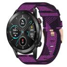 For Honor MagicWatch 2 46mm 22mm Nylon Woven Watch Band(Purple) - 1