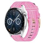 For Huawei Watch GT3 42mm 20mm Nylon Woven Watch Band(Pink) - 1
