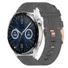 For Huawei Watch GT3 42mm 20mm Nylon Woven Watch Band(Dark Grey) - 1