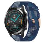 For Huawei Watch GT2 42mm 20mm Nylon Woven Watch Band(Blue) - 1