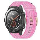 For Huawei Watch 2 20mm Nylon Woven Watch Band(Pink) - 1