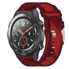For Huawei Watch 2 20mm Nylon Woven Watch Band(Red) - 1