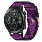 For Honor MagicWatch2 42mm 20mm Nylon Woven Watch Band(Purple) - 1