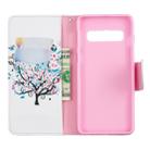 Colored Drawing Pattern Horizontal Flip Leather Case for Samsung Galaxy S10,with Holder & Card Slots & Wallet(Tree) - 1