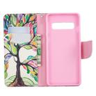 Colored Drawing Pattern Horizontal Flip Leather Case for Samsung Galaxy S10,with Holder & Card Slots & Wallet(Tree of Life) - 1