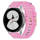 For Samsung Galaxy Watch 4 40mm 20mm Nylon Woven Watch Band(Pink) - 1
